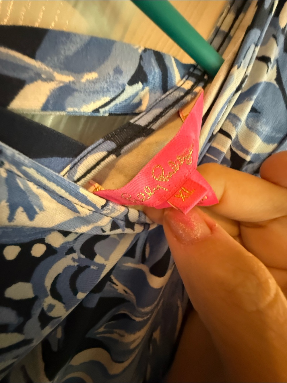Lilly Pulitzer Blue and White Floral Print Dress - Picture 3 of 3